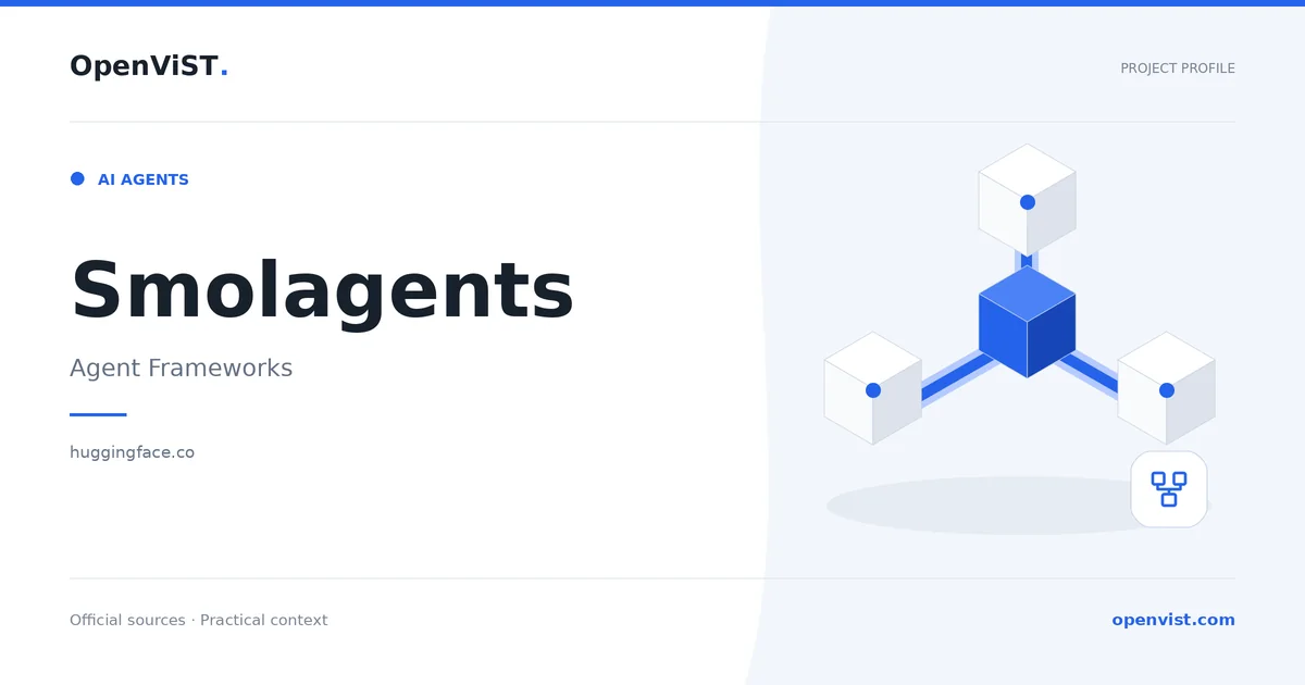 Smolagents — OpenViST project profile in Agent Frameworks.