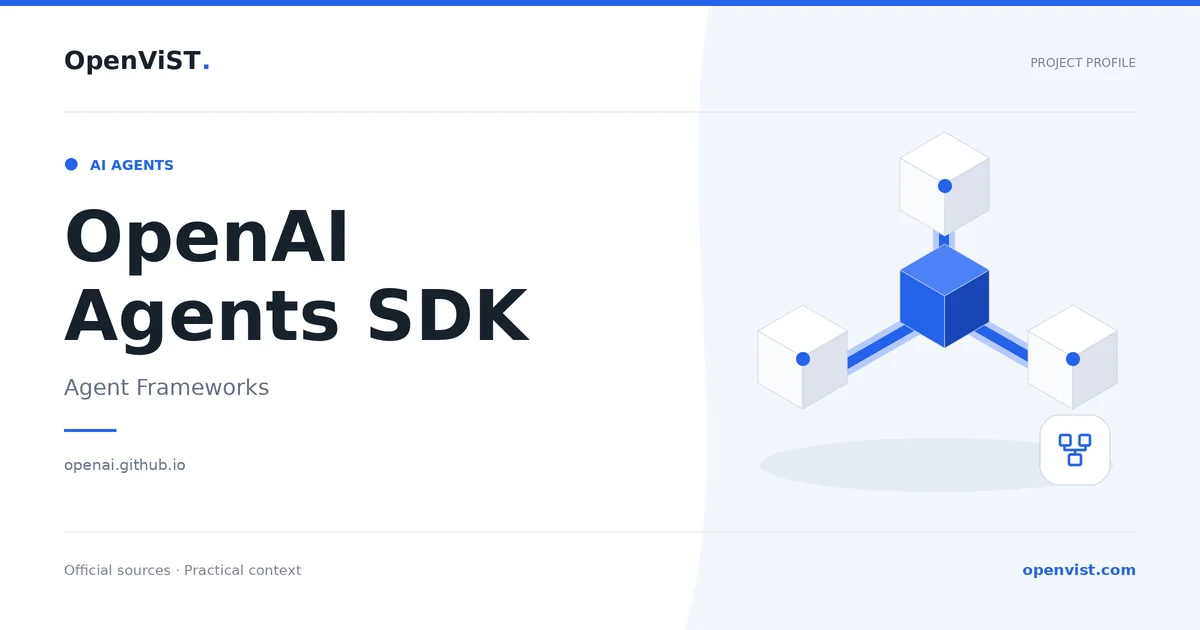 OpenAI Agents SDK — OpenViST project profile in Agent Frameworks.