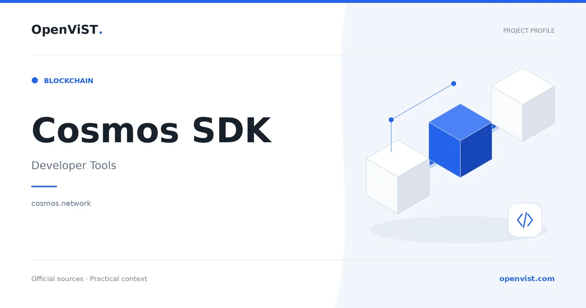 Cosmos SDK — OpenViST project profile in Developer Tools.