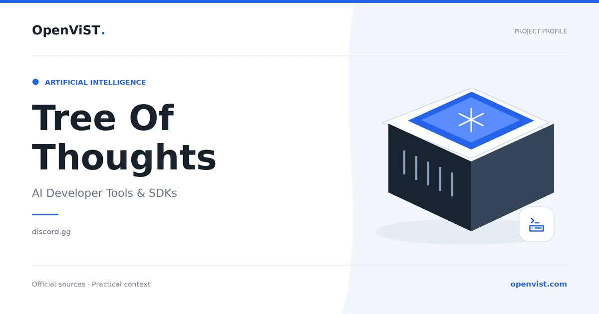 Tree Of Thoughts — OpenViST project profile in AI Developer Tools & SDKs.