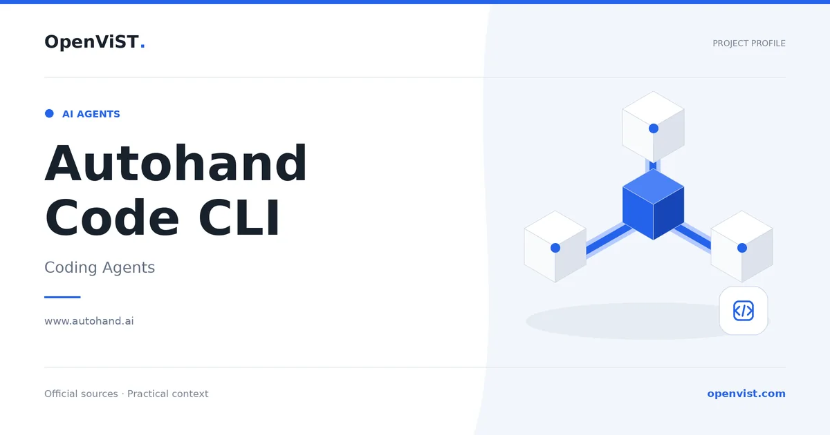 Autohand Code CLI — OpenViST project profile in Coding Agents.