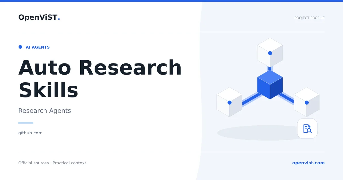 Auto Research Skills — OpenViST project profile in Research Agents.