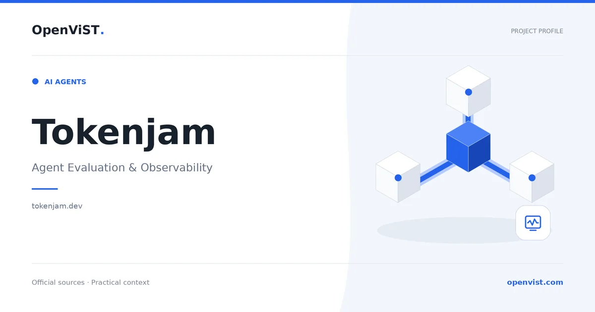 Tokenjam — OpenViST project profile in Agent Evaluation & Observability.
