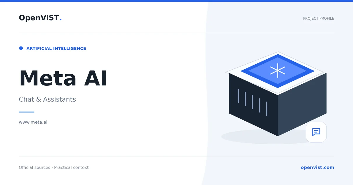 Meta AI — OpenViST project profile in Chat & Assistants.