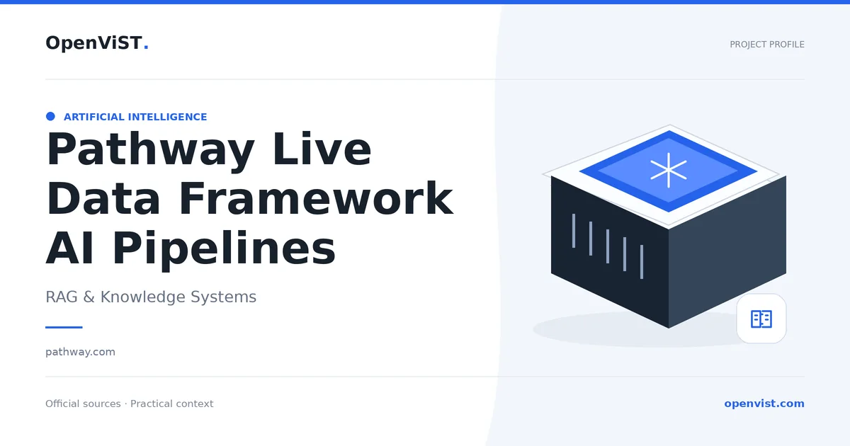 Pathway Live Data Framework AI Pipelines — OpenViST project profile in RAG & Knowledge Systems.