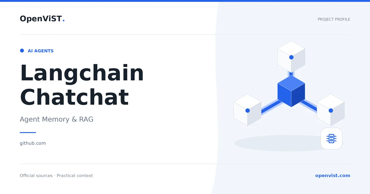 Langchain Chatchat — OpenViST project profile in Agent Memory & RAG.