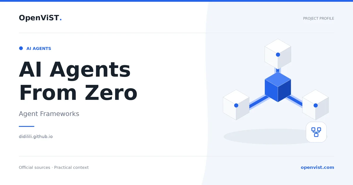 AI Agents From Zero — OpenViST project profile in Agent Frameworks.