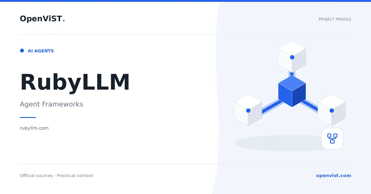 RubyLLM — OpenViST project profile in Agent Frameworks.