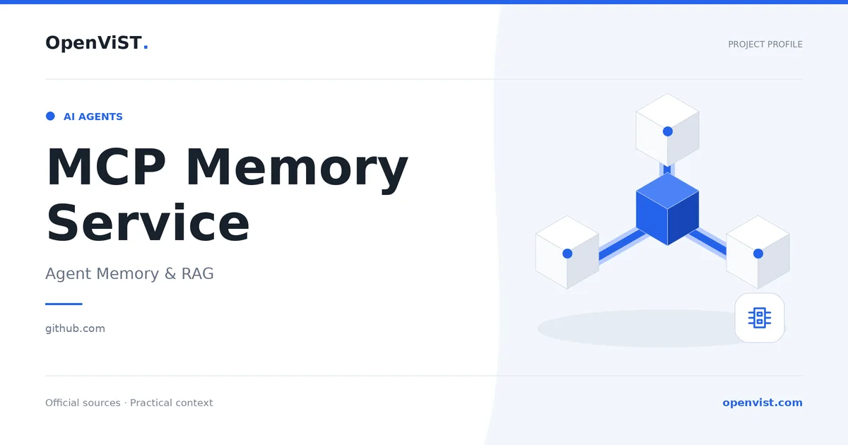 MCP Memory Service — OpenViST project profile in Agent Memory & RAG.