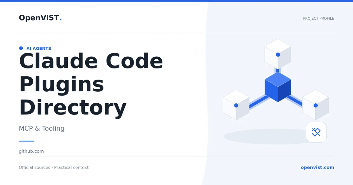 Claude Code Plugins Directory — OpenViST project profile in MCP & Tooling.