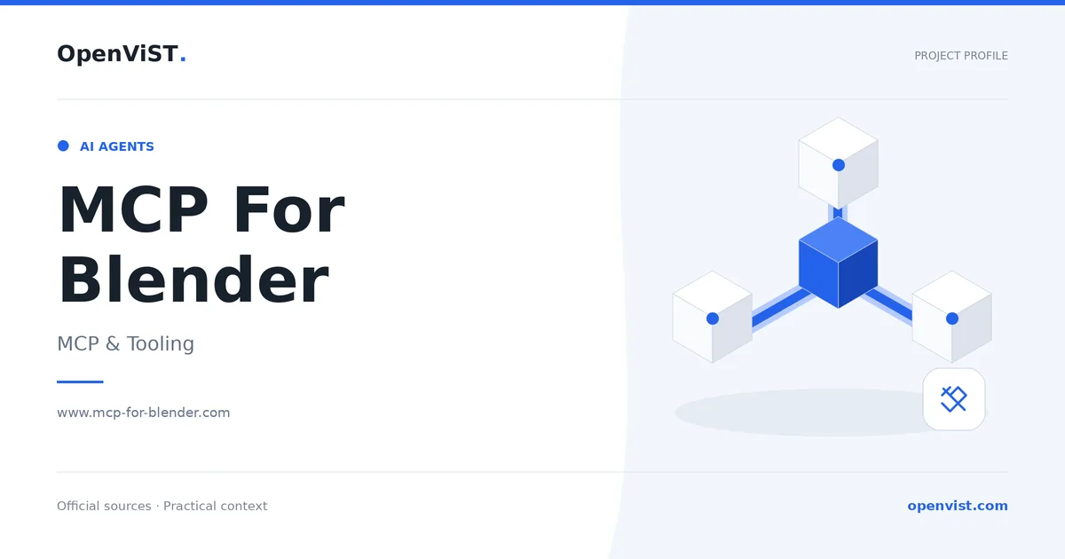 MCP For Blender — OpenViST project profile in MCP & Tooling.