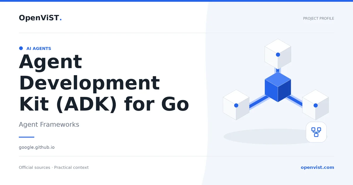 Agent Development Kit (ADK) for Go — OpenViST project profile in Agent Frameworks.