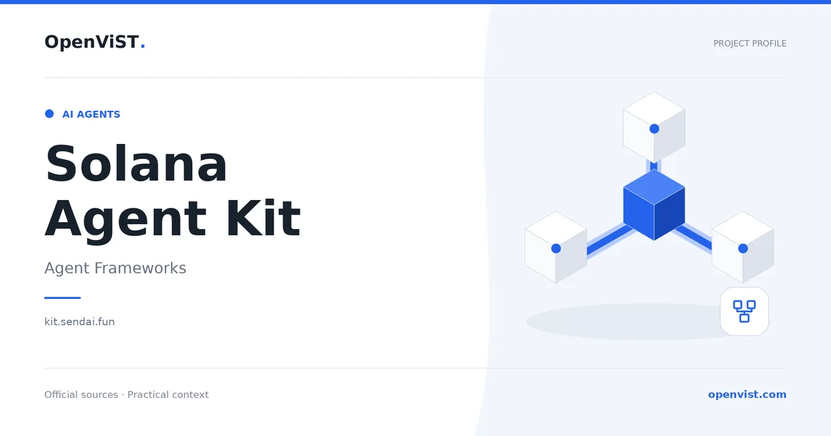 Solana Agent Kit — OpenViST project profile in Agent Frameworks.