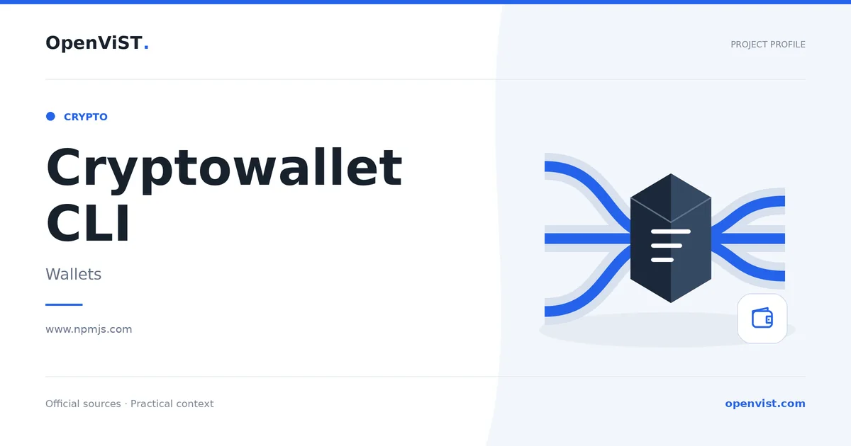 Cryptowallet CLI — OpenViST project profile in Wallets.