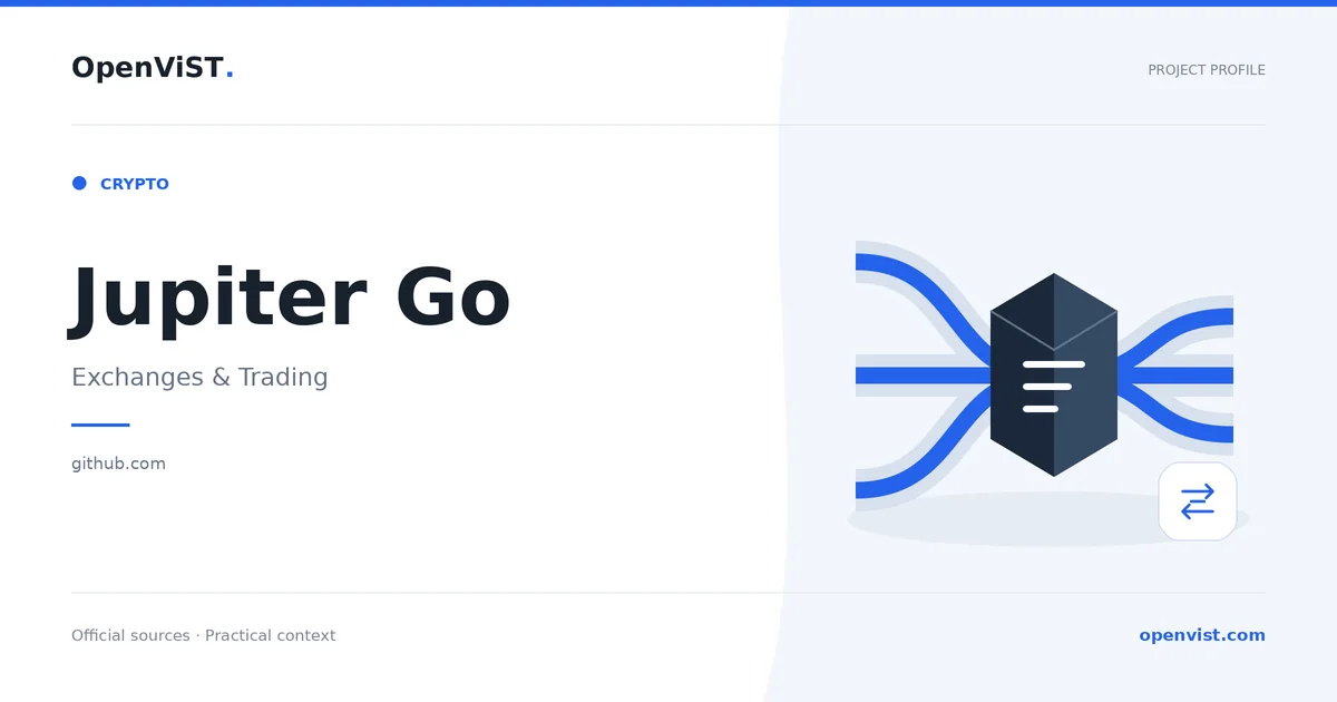 Jupiter Go — OpenViST project profile in Exchanges & Trading.