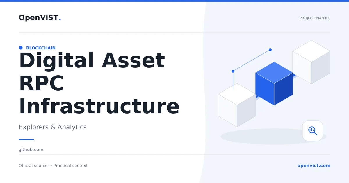 Digital Asset RPC Infrastructure — OpenViST project profile in Explorers & Analytics.