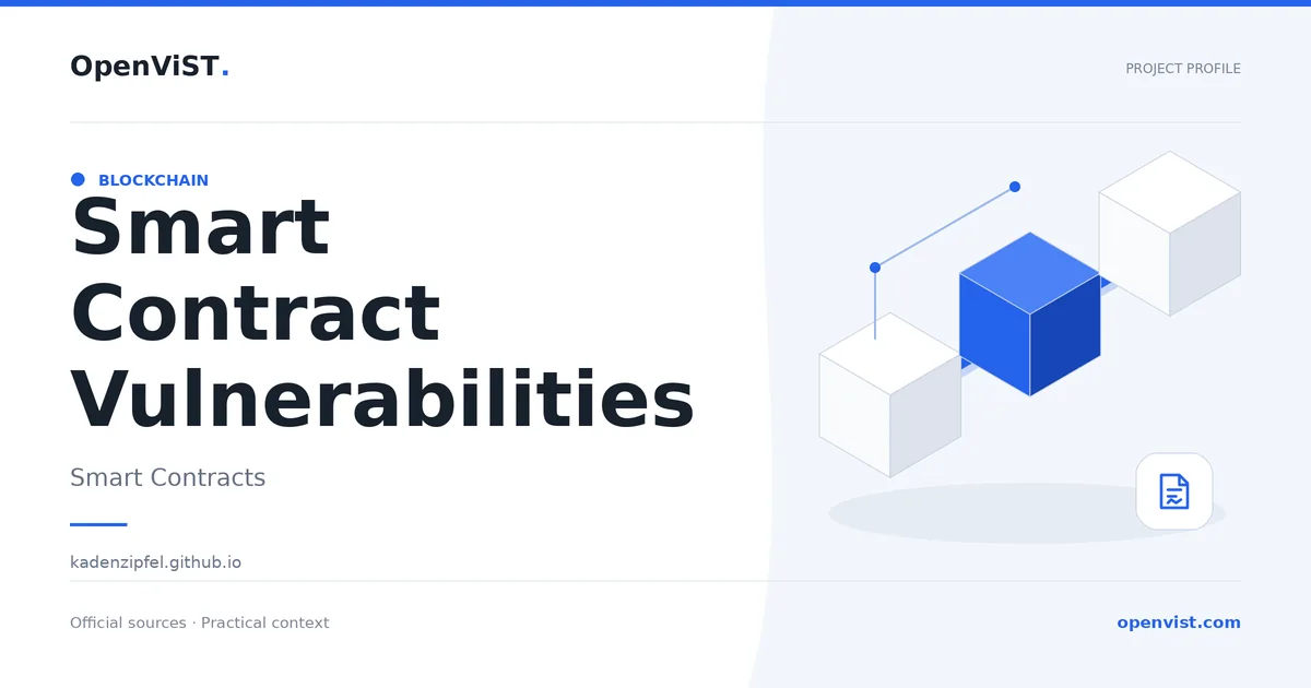 Smart Contract Vulnerabilities — OpenViST project profile in Smart Contracts.