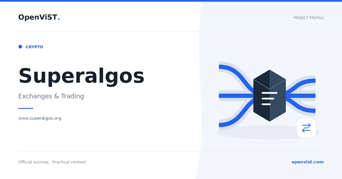 Superalgos — OpenViST project profile in Exchanges & Trading.