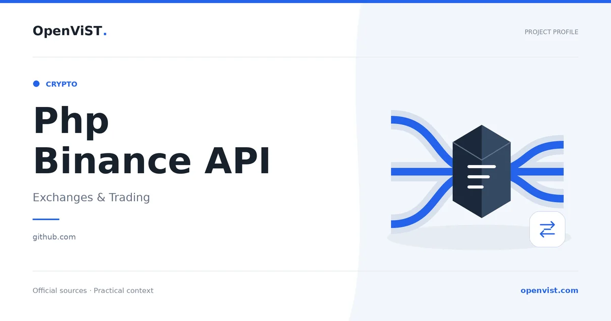 Php Binance API — OpenViST project profile in Exchanges & Trading.