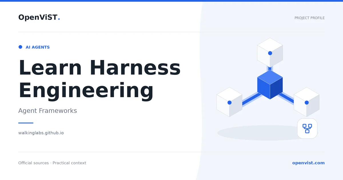 Learn Harness Engineering — OpenViST project profile in Agent Frameworks.