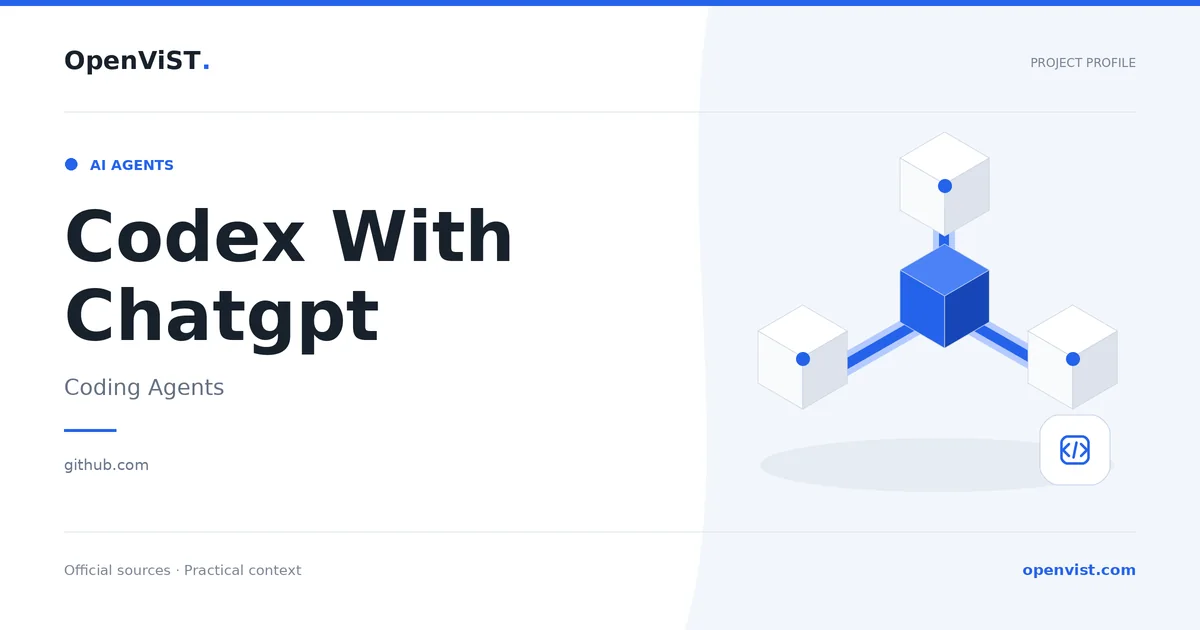 Codex With Chatgpt — OpenViST project profile in Coding Agents.