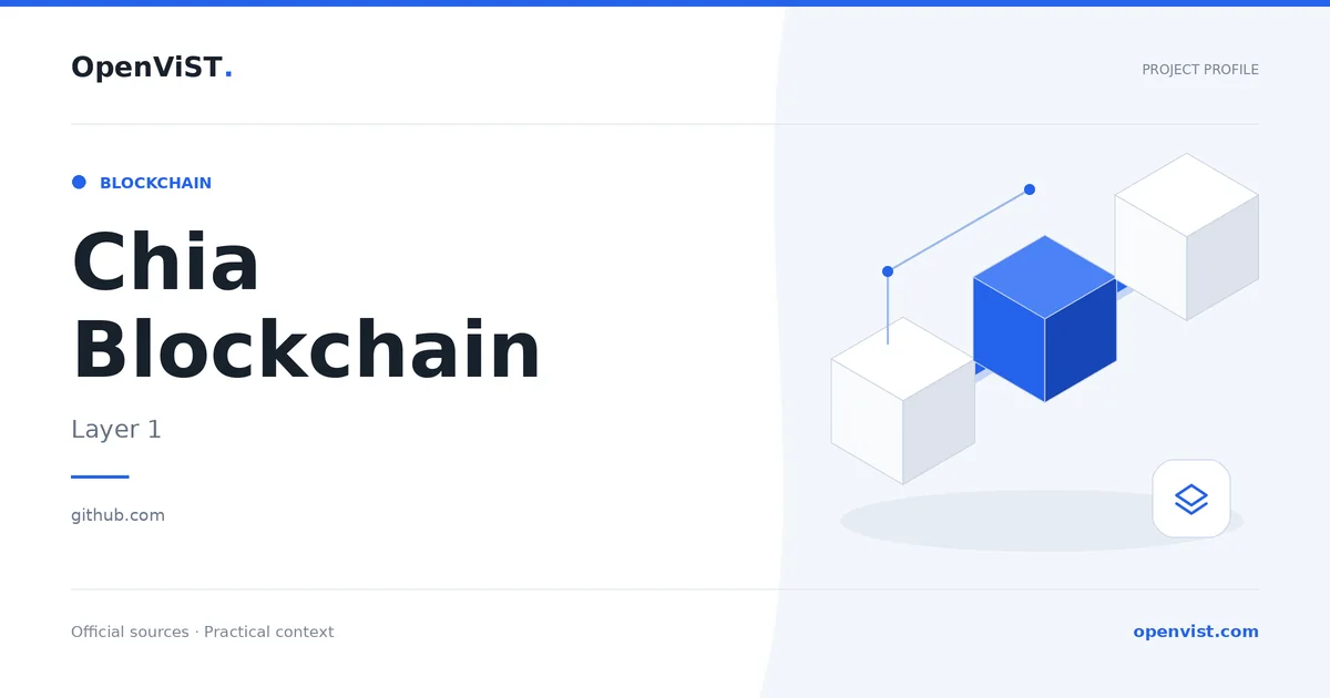Chia Blockchain — OpenViST project profile in Layer 1.