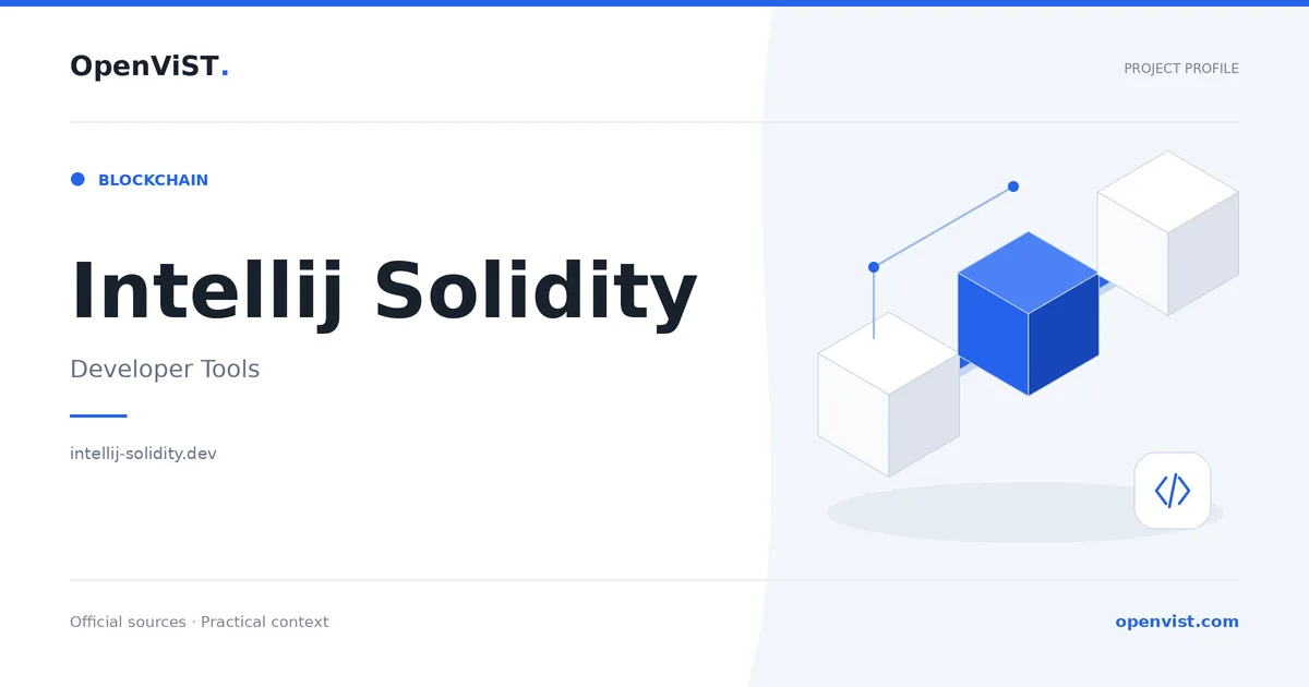 Intellij Solidity — OpenViST project profile in Developer Tools.