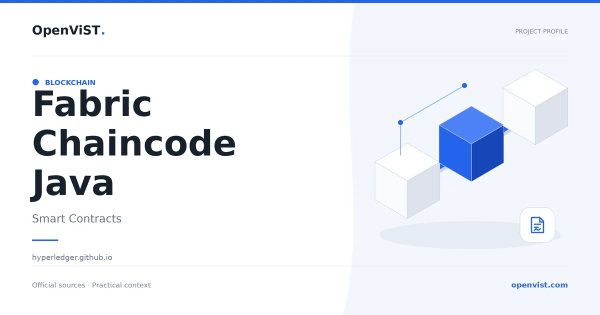 Fabric Chaincode Java — OpenViST project profile in Smart Contracts.