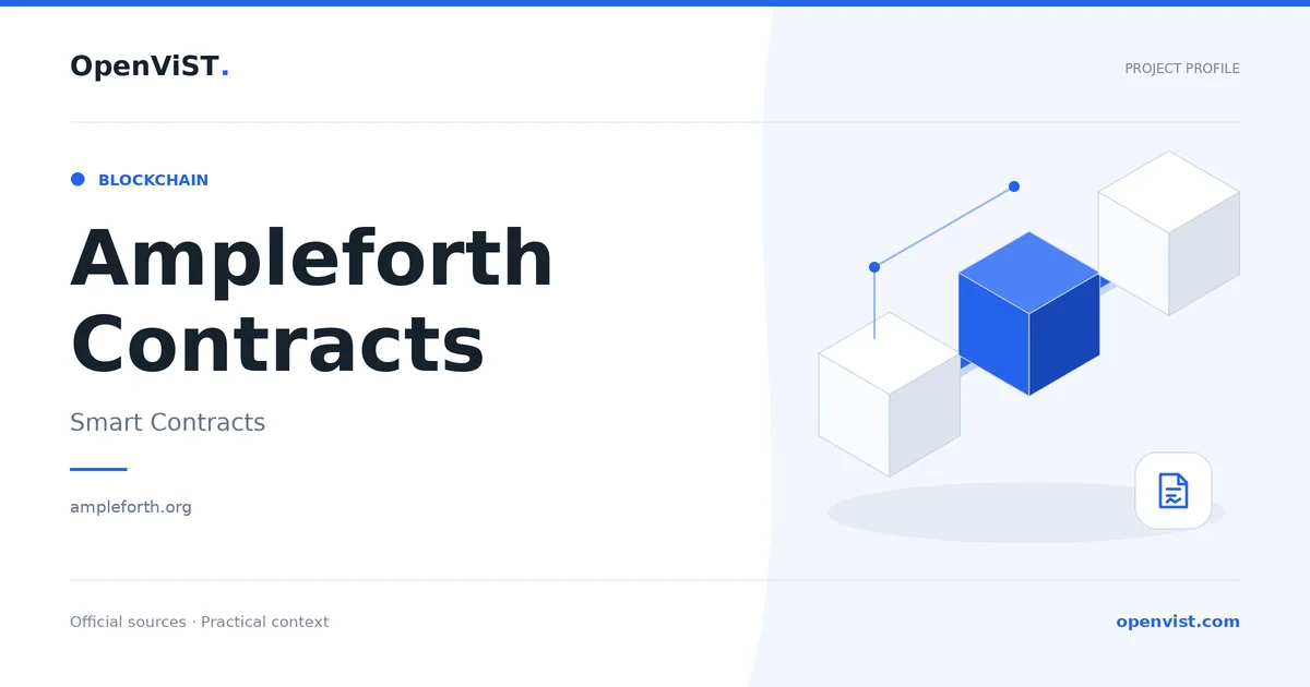Ampleforth Contracts — OpenViST project profile in Smart Contracts.
