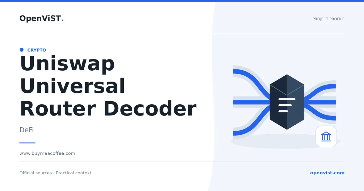 Uniswap Universal Router Decoder — OpenViST project profile in DeFi.