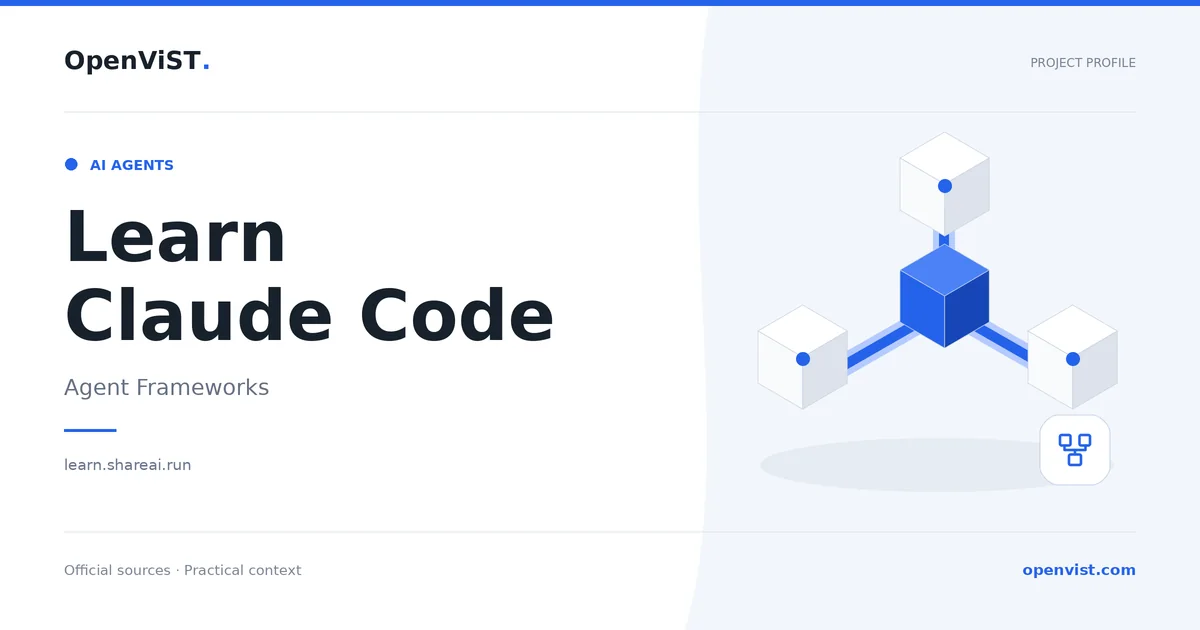 Learn Claude Code — OpenViST project profile in Agent Frameworks.