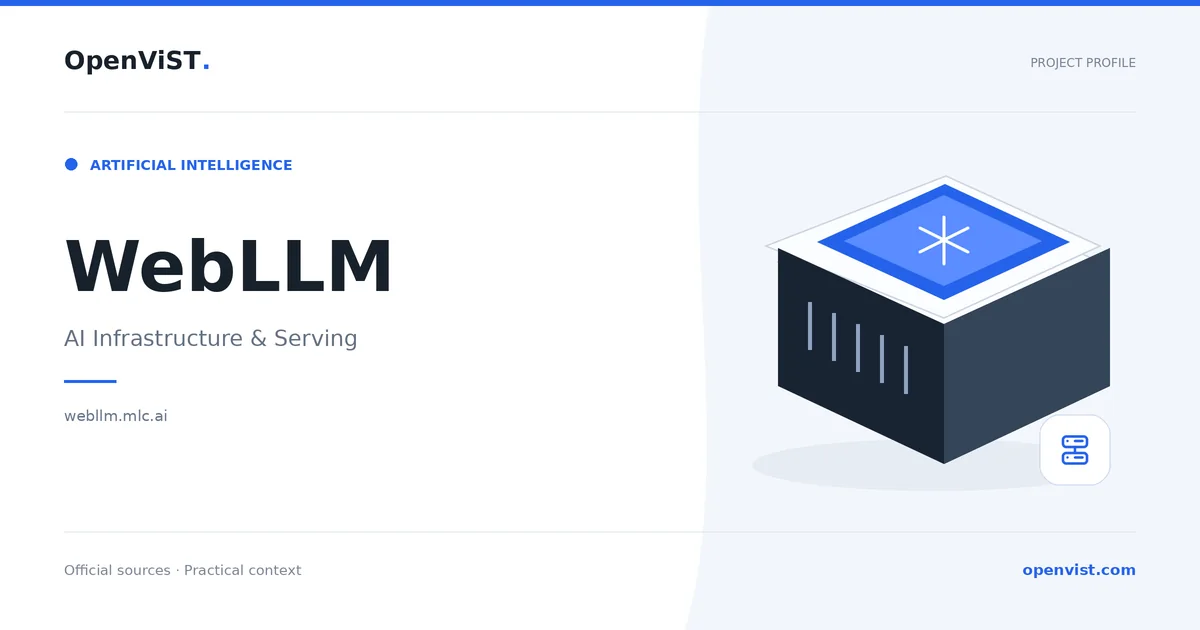 WebLLM — OpenViST project profile in AI Infrastructure & Serving.