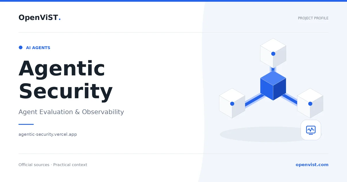 Agentic Security — OpenViST project profile in Agent Evaluation & Observability.