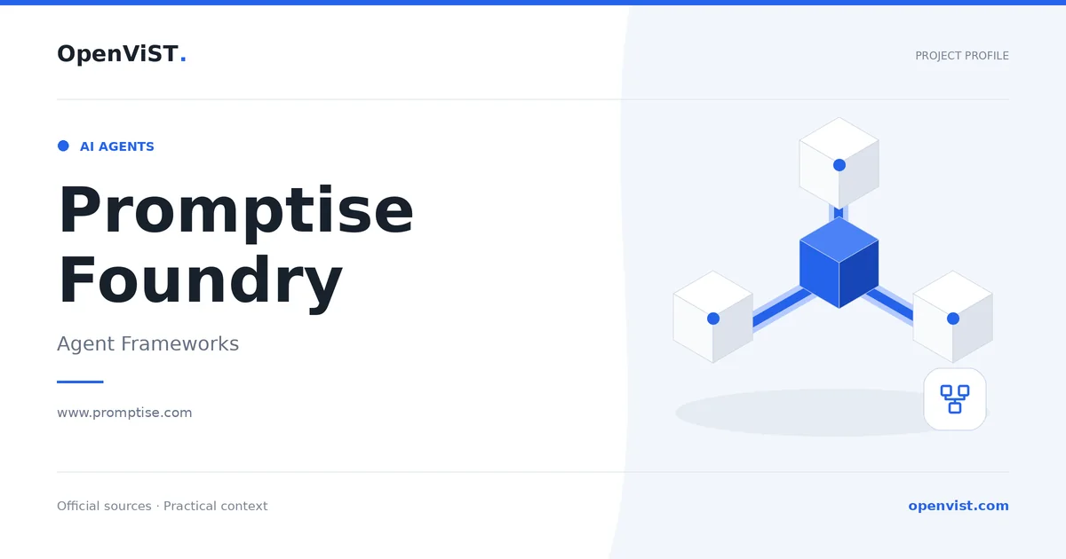 Promptise Foundry — OpenViST project profile in Agent Frameworks.