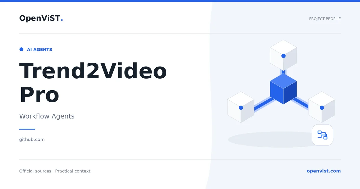 Trend2Video Pro — OpenViST project profile in Workflow Agents.