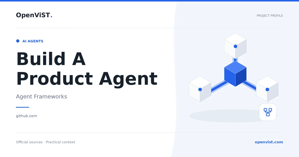 Build A Product Agent — OpenViST project profile in Agent Frameworks.