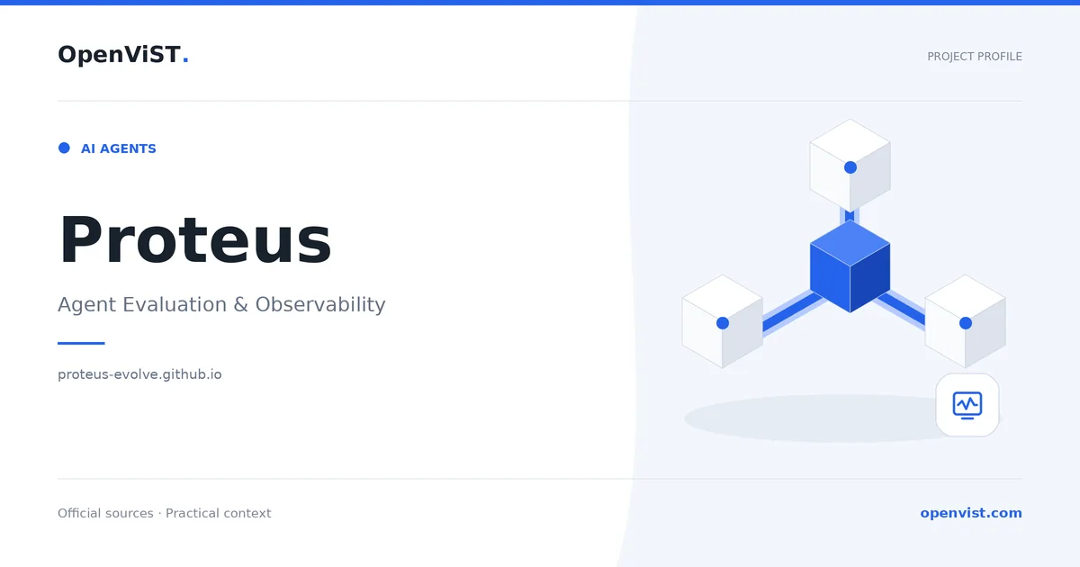 Proteus — OpenViST project profile in Agent Evaluation & Observability.