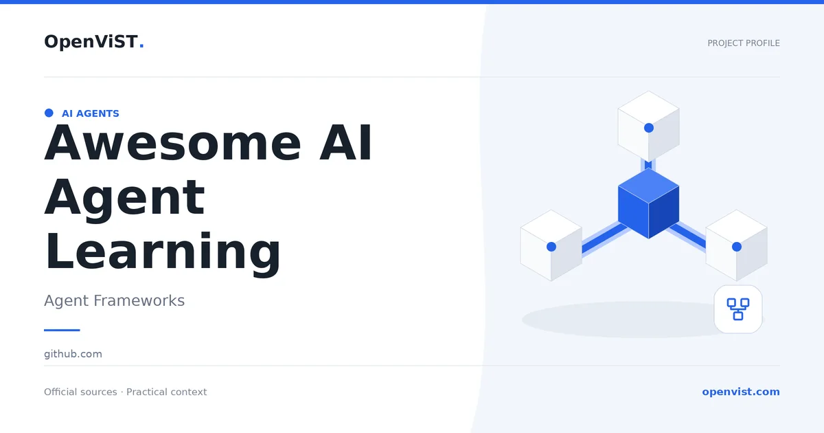 Awesome AI Agent Learning — OpenViST project profile in Agent Frameworks.