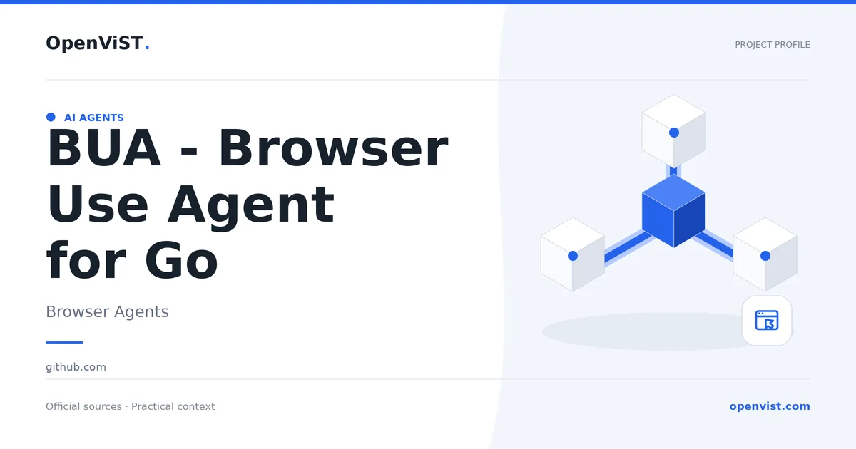 BUA - Browser Use Agent for Go — OpenViST project profile in Browser Agents.