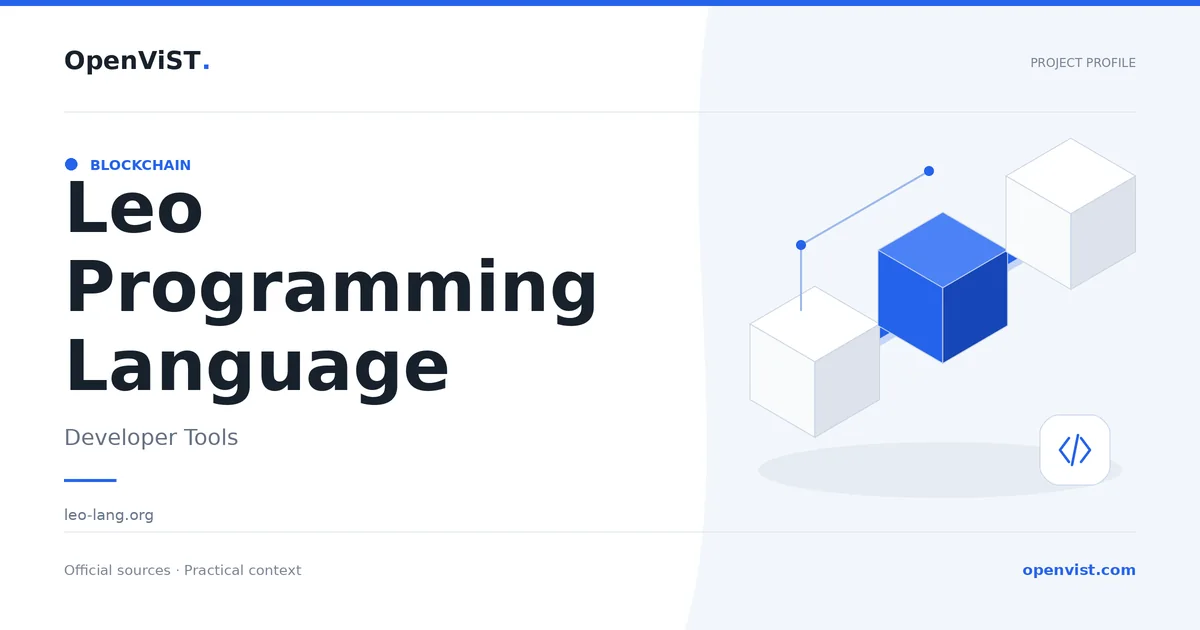 Leo Programming Language — OpenViST project profile in Developer Tools.