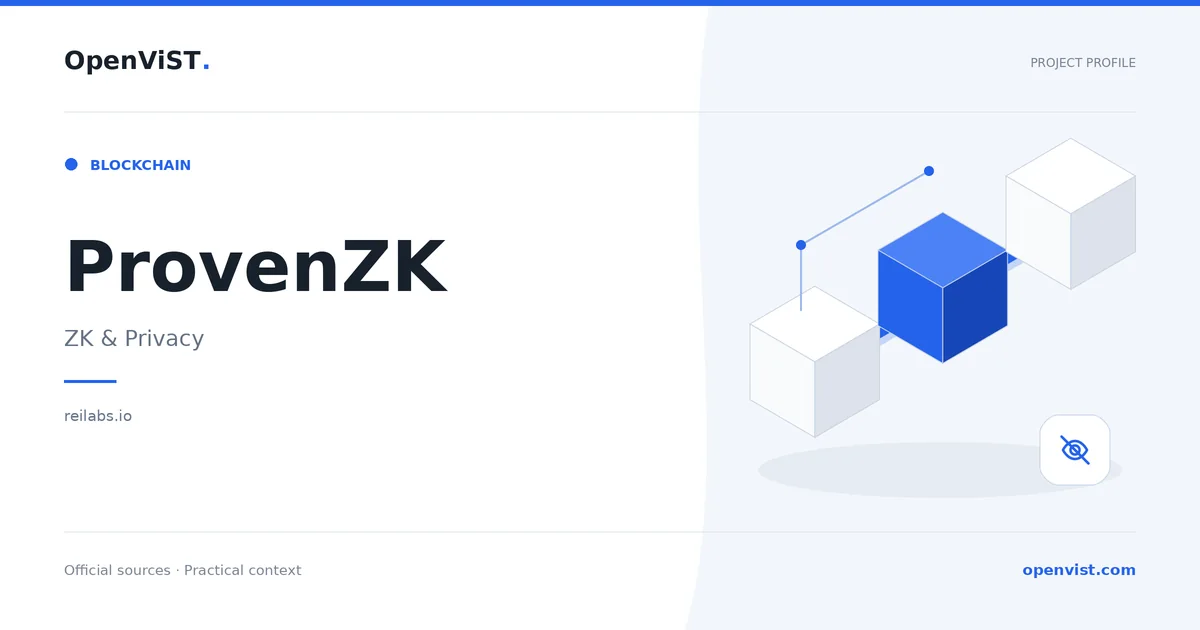 ProvenZK — OpenViST project profile in ZK & Privacy.