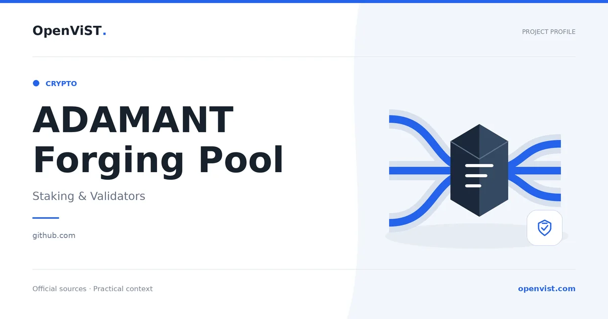 ADAMANT Forging Pool — OpenViST project profile in Staking & Validators.