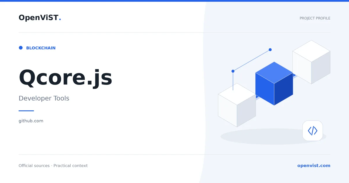 Qcore.js — OpenViST project profile in Developer Tools.