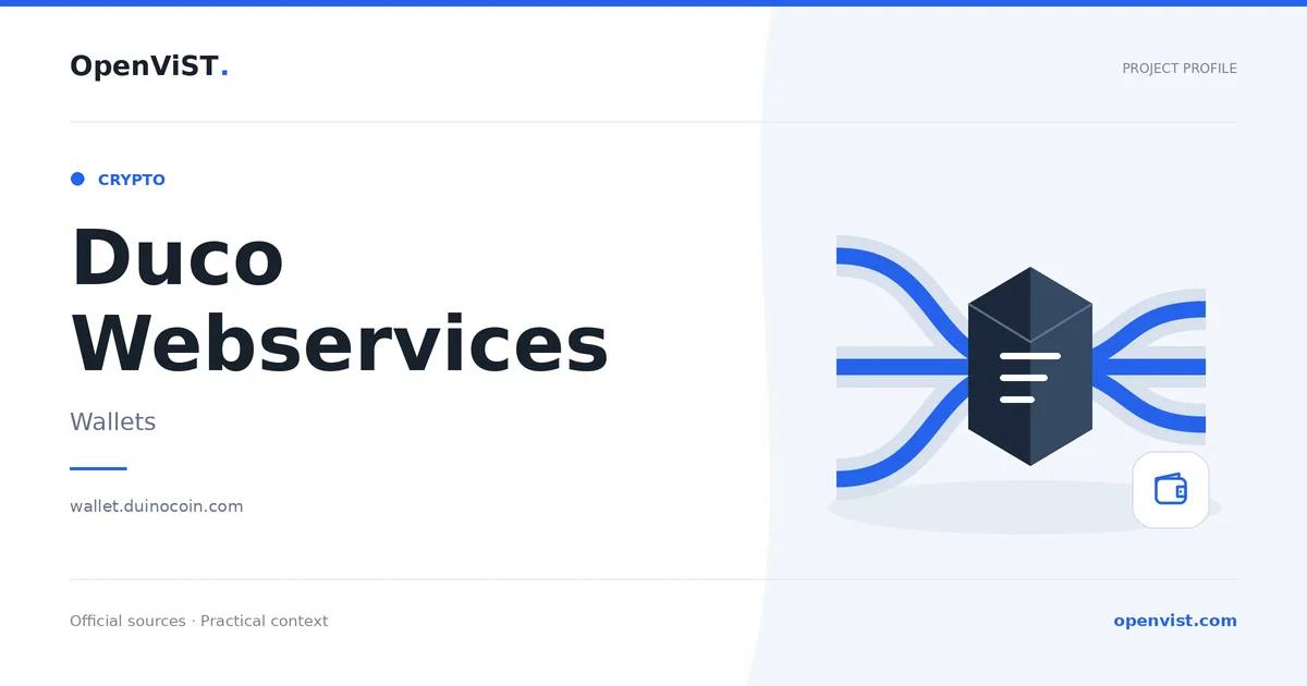 Duco Webservices — OpenViST project profile in Wallets.