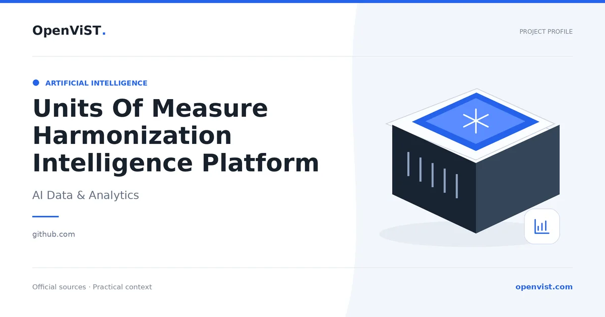 Units Of Measure Harmonization Intelligence Platform — OpenViST project profile in AI Data & Analytics.