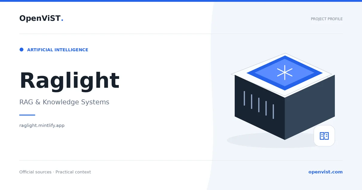 Raglight — OpenViST project profile in RAG & Knowledge Systems.