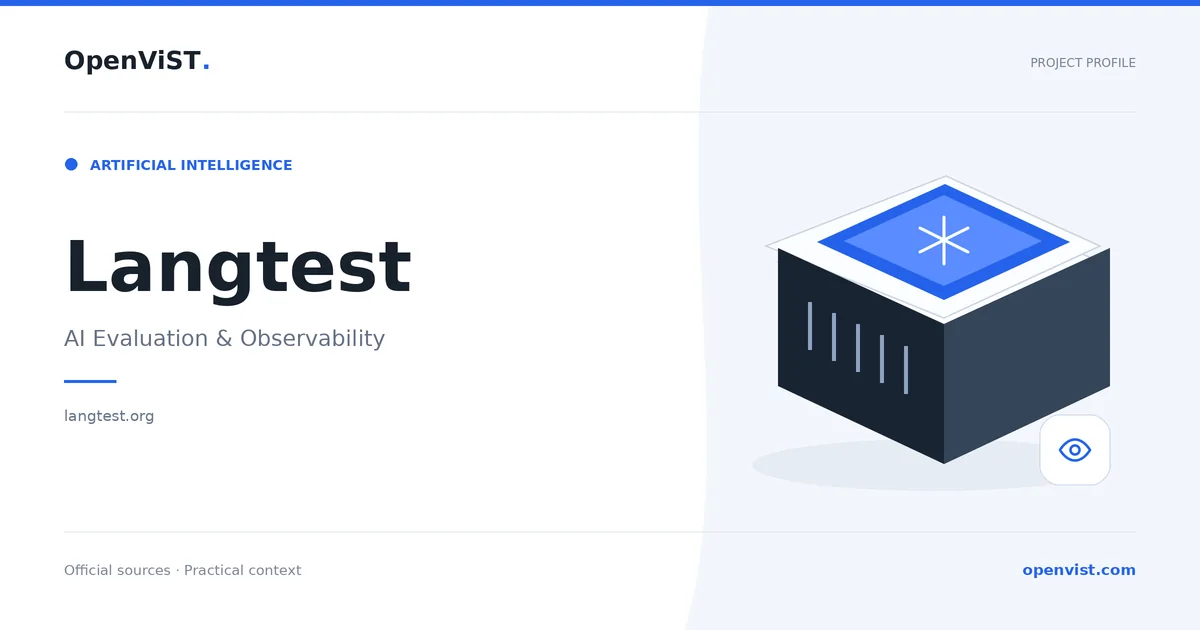 Langtest — OpenViST project profile in AI Evaluation & Observability.