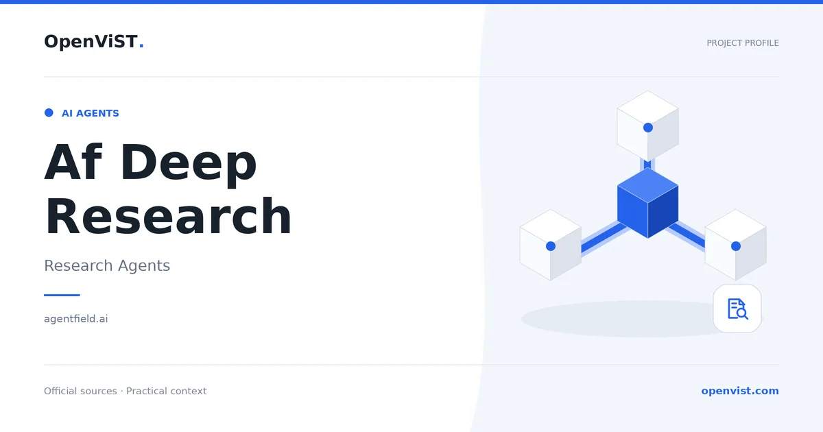 Af Deep Research — OpenViST project profile in Research Agents.