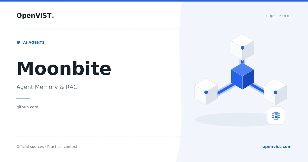 Moonbite — OpenViST project profile in Agent Memory & RAG.