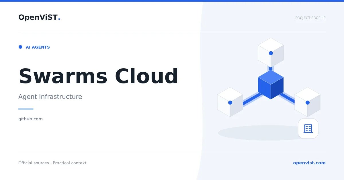 Swarms Cloud — OpenViST project profile in Agent Infrastructure.
